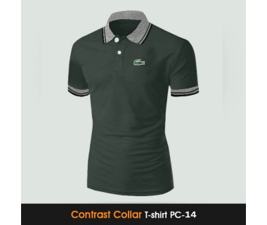 Contrast Collar T-shirt PC-14